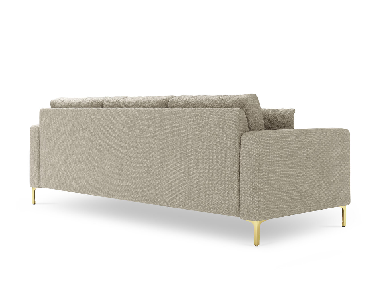 Trivietė sofa Kooko Home Poeme, smėlio spalvos/auksinės spalvos kaina ir informacija | Sofos | pigu.lt