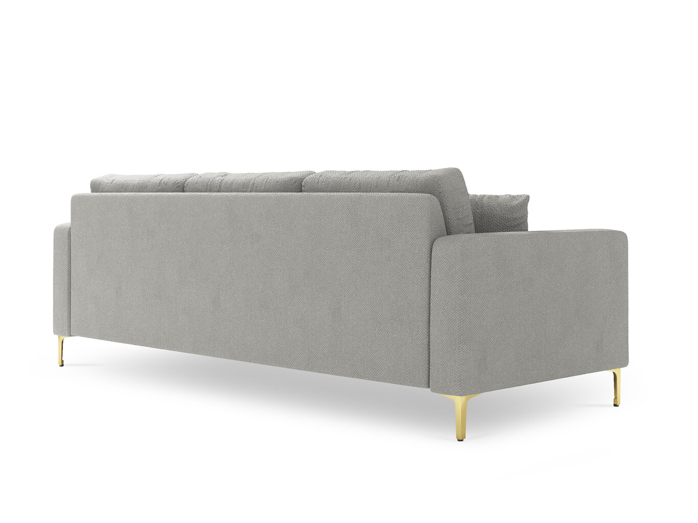 Trivietė sofa Kooko Home Poeme, šviesiai pilka/auksinės spalvos kaina ir informacija | Sofos | pigu.lt