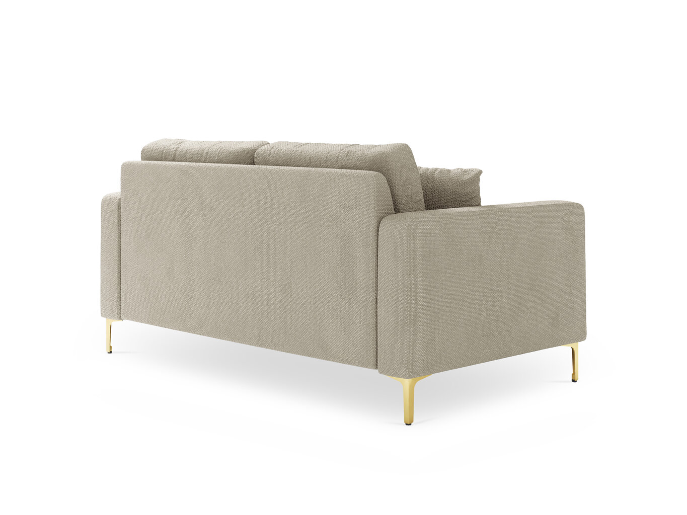 Dvivietė sofa Kooko Home Poeme, smėlio spalvos/auksinės spalvos kaina ir informacija | Sofos | pigu.lt