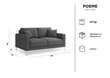 Dvivietė sofa Kooko Home Poeme, smėlio spalvos/auksinės spalvos kaina ir informacija | Sofos | pigu.lt