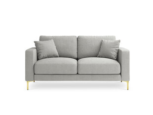 Dvivietė sofa Kooko Home Poeme, šviesiai pilka/auksinės spalvos kaina ir informacija | Sofos | pigu.lt