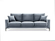 Trivietė aksominė sofa Kooko Home Harmony, šviesiai mėlyna kaina ir informacija | Sofos | pigu.lt