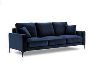 Trivietė aksominė sofa Kooko Home Harmony, mėlyna kaina ir informacija | Sofos | pigu.lt