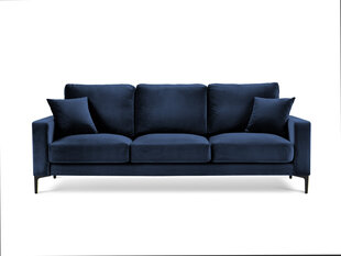 Trivietė aksominė sofa Kooko Home Harmony, mėlyna kaina ir informacija | Sofos | pigu.lt