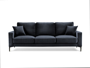 Trivietė aksominė sofa Kooko Home Harmony, tamsiai mėlyna kaina ir informacija | Sofos | pigu.lt
