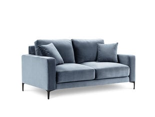 Dvivietė aksominė sofa Kooko Home Harmony, šviesiai mėlyna kaina ir informacija | Sofos | pigu.lt