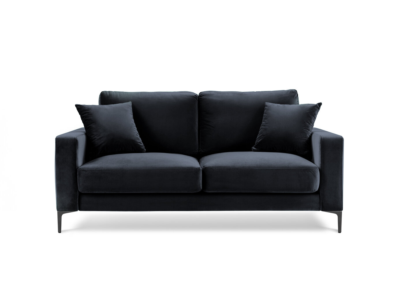 Dvivietė aksominė sofa Kooko Home Harmony, tamsiai mėlyna kaina ir informacija | Sofos | pigu.lt