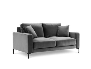 Dvivietė aksominė sofa Kooko Home Harmony, pilka kaina ir informacija | Sofos | pigu.lt