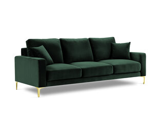 Trivietė aksominė sofa Kooko Home Poeme, tamsiai žalia kaina ir informacija | Sofos | pigu.lt