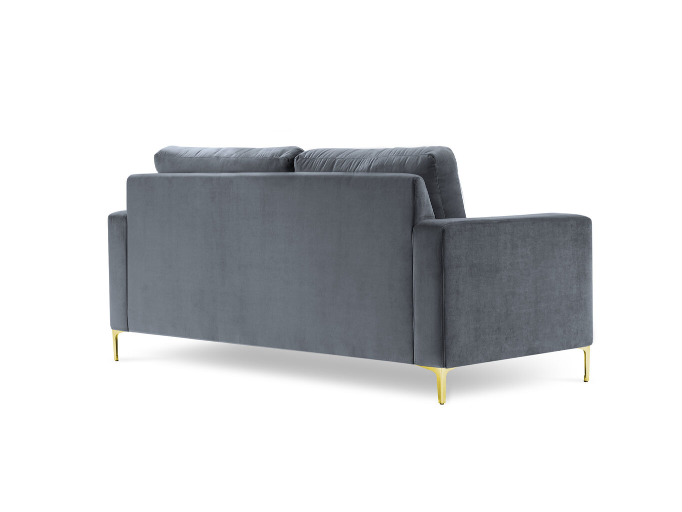 Dvivietė aksominė sofa Kooko Home Poeme, tamsiai pilka kaina ir informacija | Sofos | pigu.lt