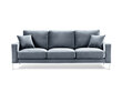Trivietė aksominė sofa Kooko Home Lyrique, šviesiai mėlyna цена и информация | Sofos | pigu.lt