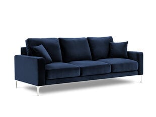 Trivietė aksominė sofa Kooko Home Lyrique, mėlyna kaina ir informacija | Sofos | pigu.lt