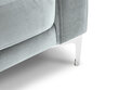 Trivietė aksominė sofa Kooko Home Lyrique, šviesiai pilka kaina ir informacija | Sofos | pigu.lt