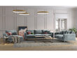 Trivietė aksominė sofa Kooko Home Lyrique, šviesiai pilka kaina ir informacija | Sofos | pigu.lt
