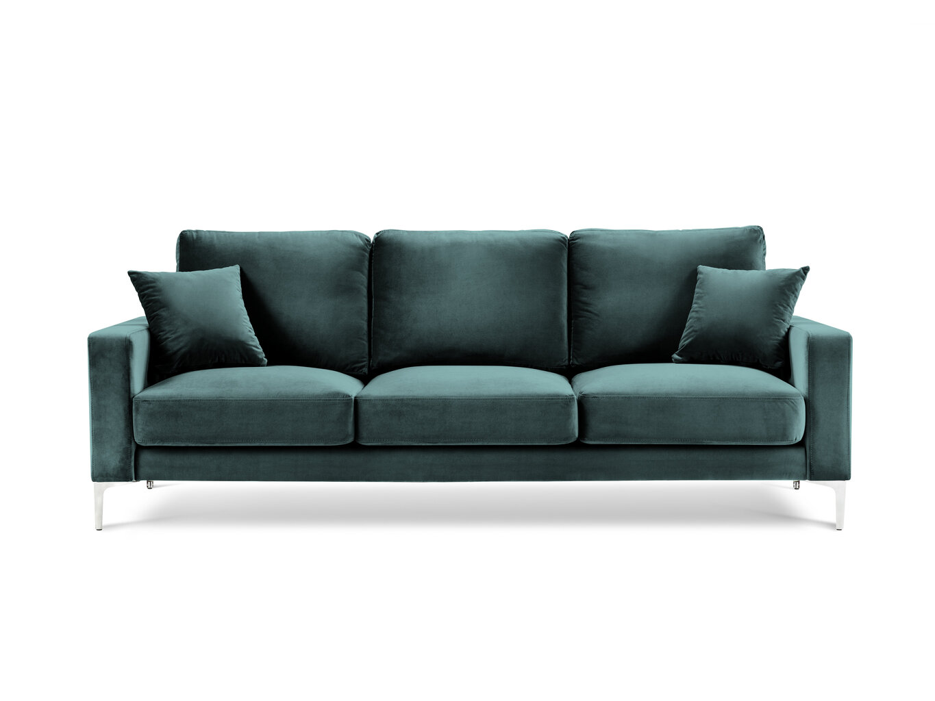 Trivietė aksominė sofa Kooko Home Lyrique, žalia kaina ir informacija | Sofos | pigu.lt