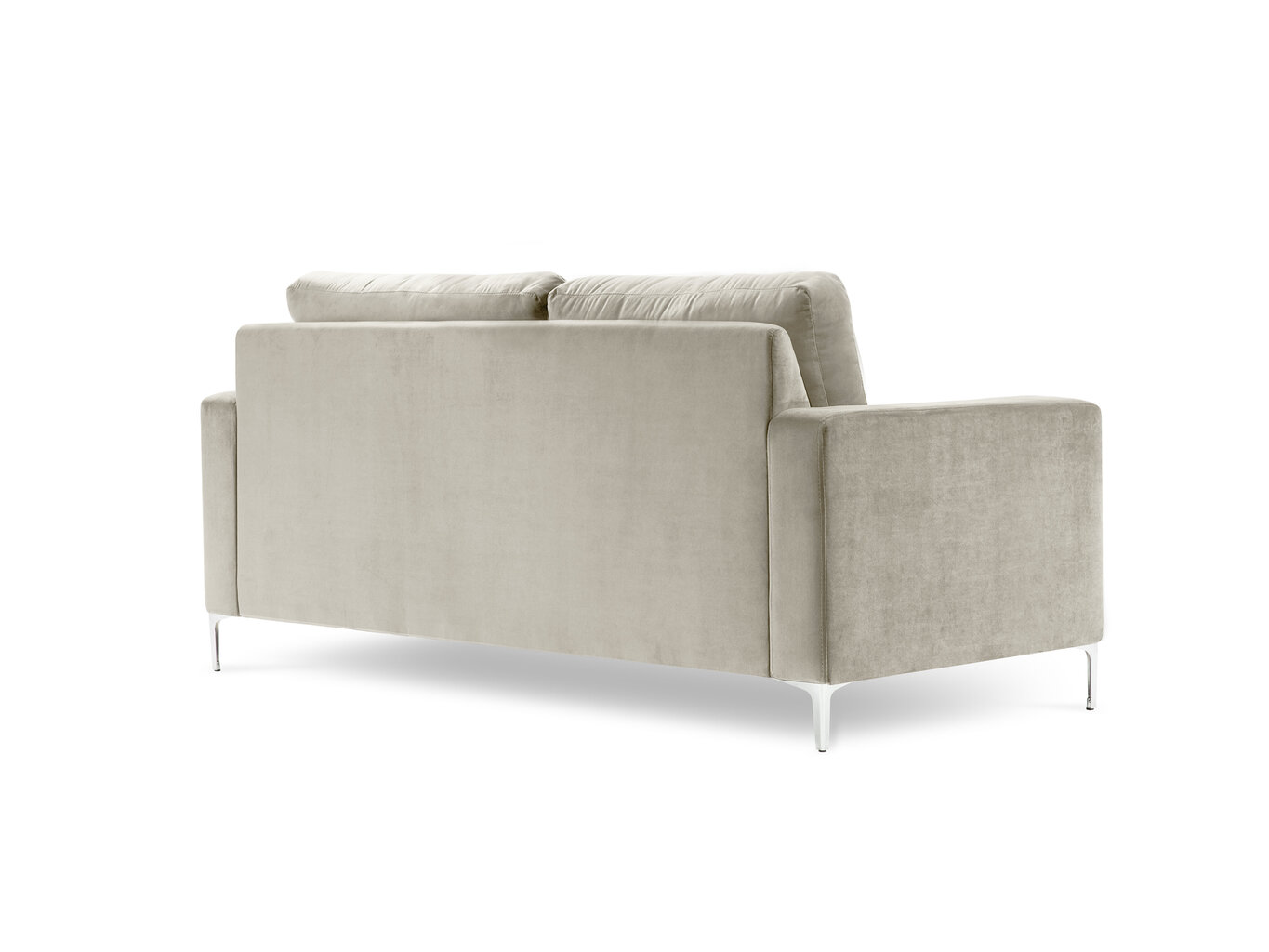 Dvivietė aksominė sofa Kooko Home Lyrique, smėlio spalvos kaina ir informacija | Sofos | pigu.lt