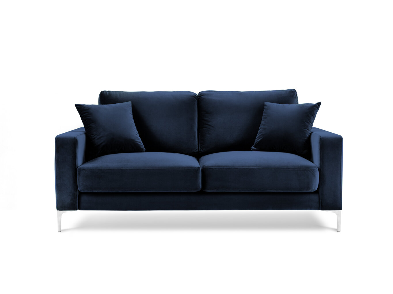 Dvivietė aksominė sofa Kooko Home Lyrique, mėlyna kaina ir informacija | Sofos | pigu.lt