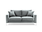 Двухместный бархатный диван Kooko Home Lyrique, светло-серый
