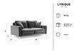 Dvivietė aksominė sofa Kooko Home Lyrique, tamsiai mėlyna kaina ir informacija | Sofos | pigu.lt