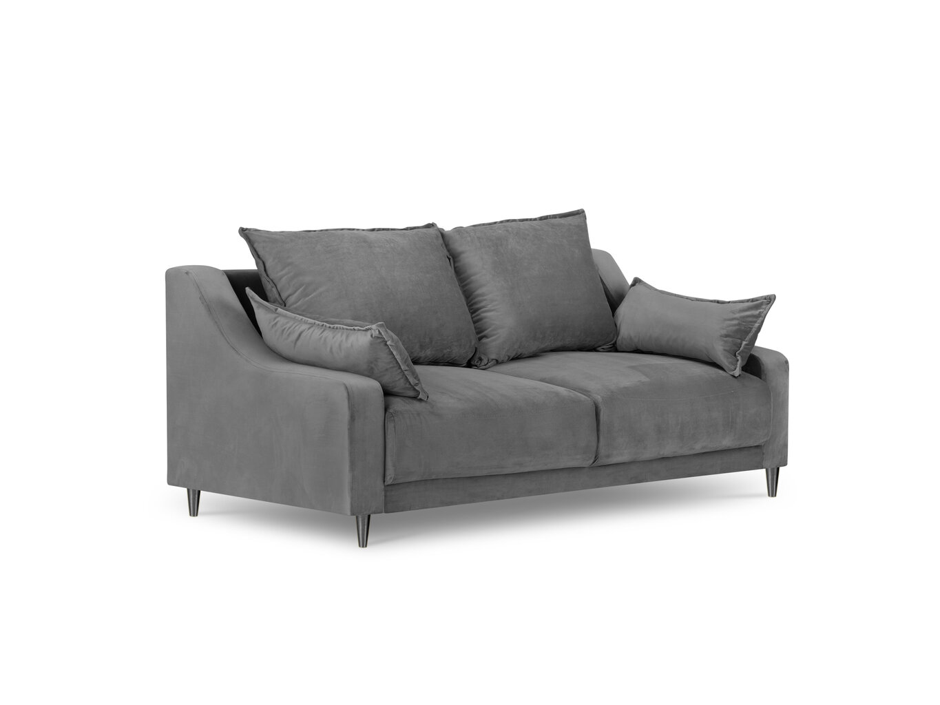Dvivietė aksominė sofa Mazzini Sofas Lilas, šviesiai pilka kaina ir informacija | Sofos | pigu.lt