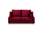 Двухместный бархатный диван Mazzini Sofas Lilas, красный