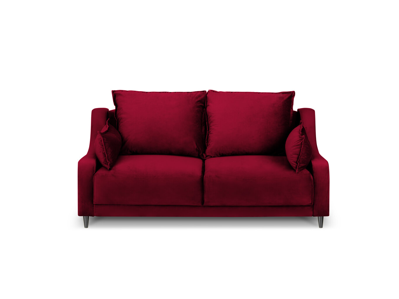 Dvivietė aksominė sofa Mazzini Sofas Lilas, raudona kaina ir informacija | Sofos | pigu.lt