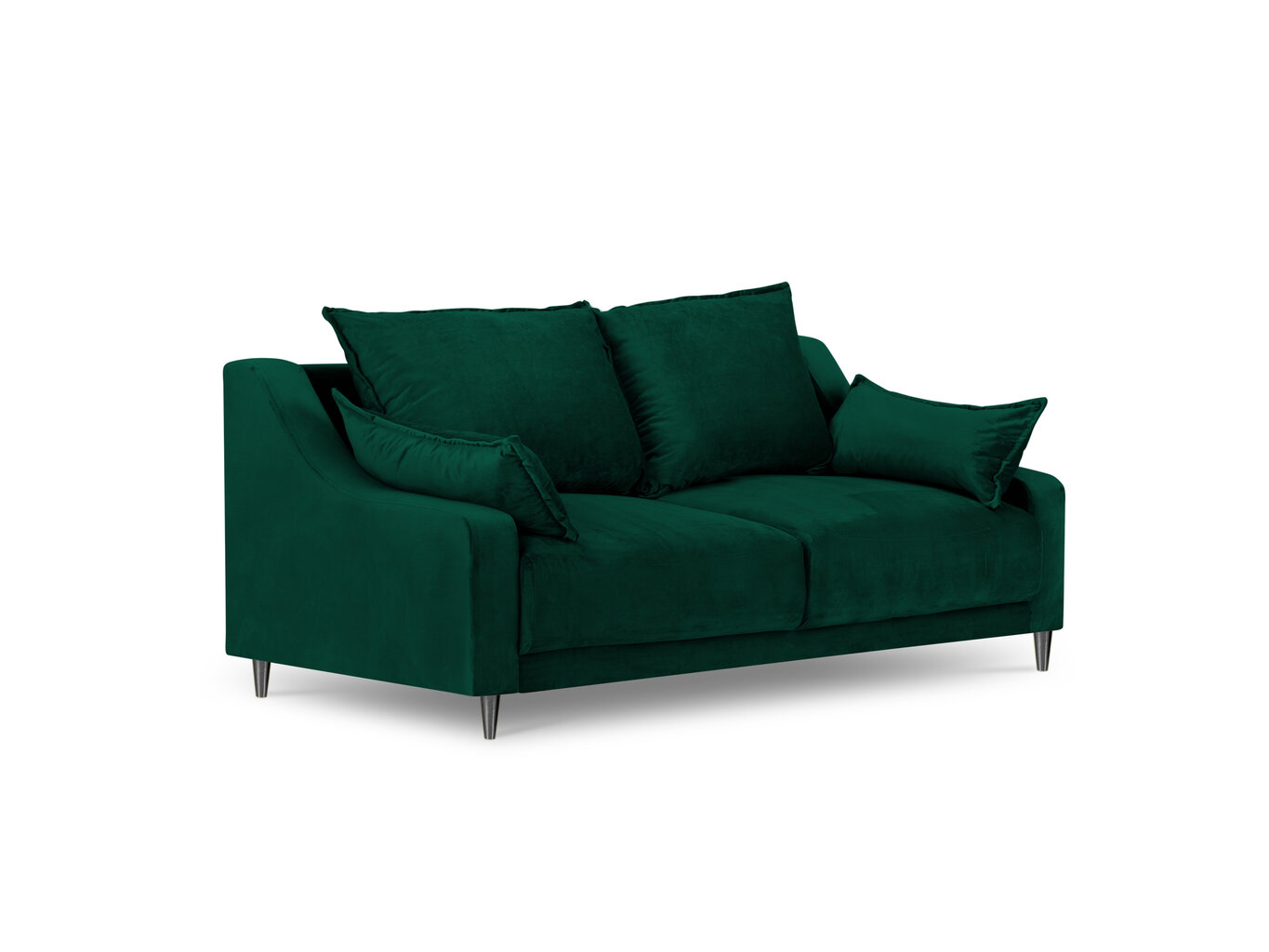 Dvivietė aksominė sofa Mazzini Sofas Lilas, tamsiai žalia цена и информация | Sofos | pigu.lt