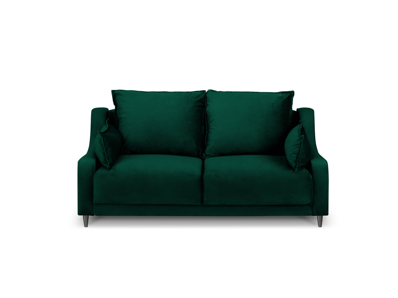 Dvivietė aksominė sofa Mazzini Sofas Lilas, tamsiai žalia kaina ir informacija | Sofos | pigu.lt