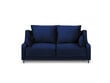 Dvivietė aksominė sofa Mazzini Sofas Lilas, mėlyna kaina ir informacija | Sofos | pigu.lt