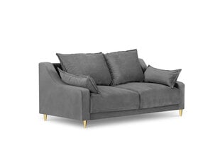 Dvivietė aksominė sofa Mazzini Sofas Pansy, šviesiai pilka kaina ir informacija | Sofos | pigu.lt