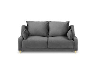 Двухместный бархатный диван Mazzini Sofas Pansy, светло-серый цена и информация | Диваны | pigu.lt