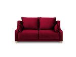 Двухместный бархатный диван Mazzini Sofas Pansy, красный