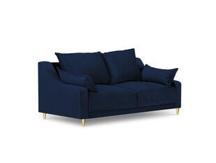 Dvivietė aksominė sofa Mazzini Sofas Pansy, mėlyna kaina ir informacija | Sofos | pigu.lt