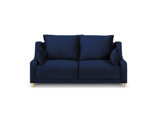 Dvivietė aksominė sofa Mazzini Sofas Pansy, mėlyna kaina ir informacija | Sofos | pigu.lt