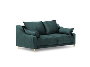 Двухместный бархатный диван Mazzini Sofas Pansy, зеленый цена и информация | Диваны | pigu.lt