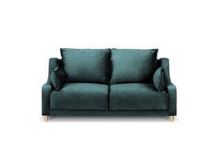 Dvivietė aksominė sofa Mazzini Sofas Pansy, žalia kaina ir informacija | Sofos | pigu.lt