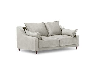 Dvivietė aksominė sofa Mazzini Sofas Freesia, smėlio spalvos kaina ir informacija | Sofos | pigu.lt