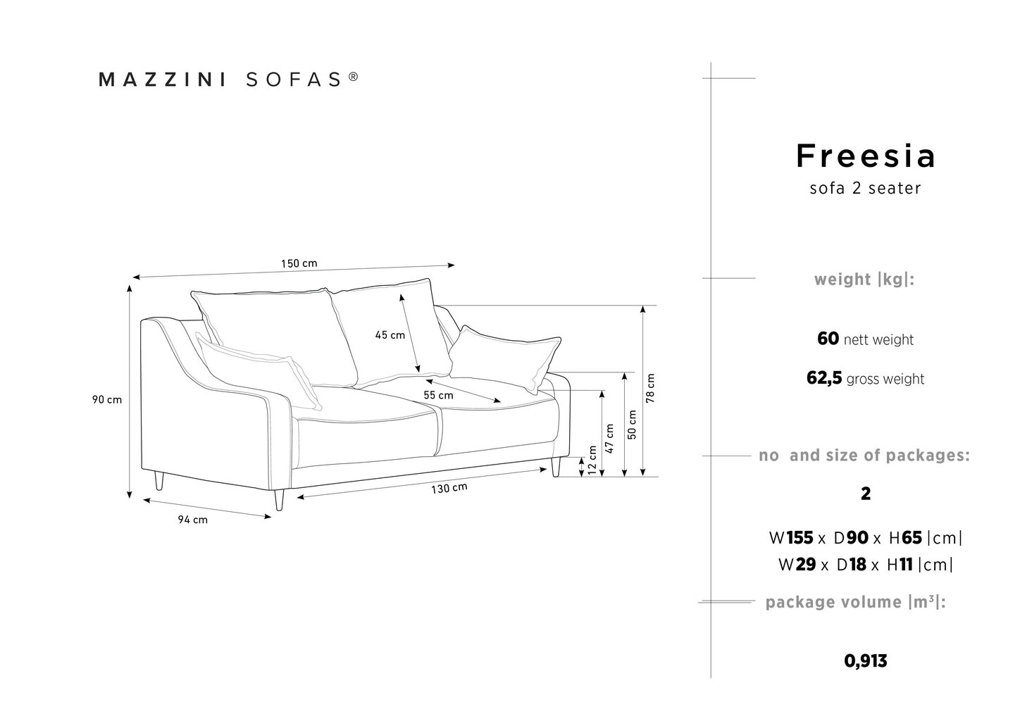 Dvivietė aksominė sofa Mazzini Sofas Freesia, tamsiai žalia kaina ir informacija | Sofos | pigu.lt