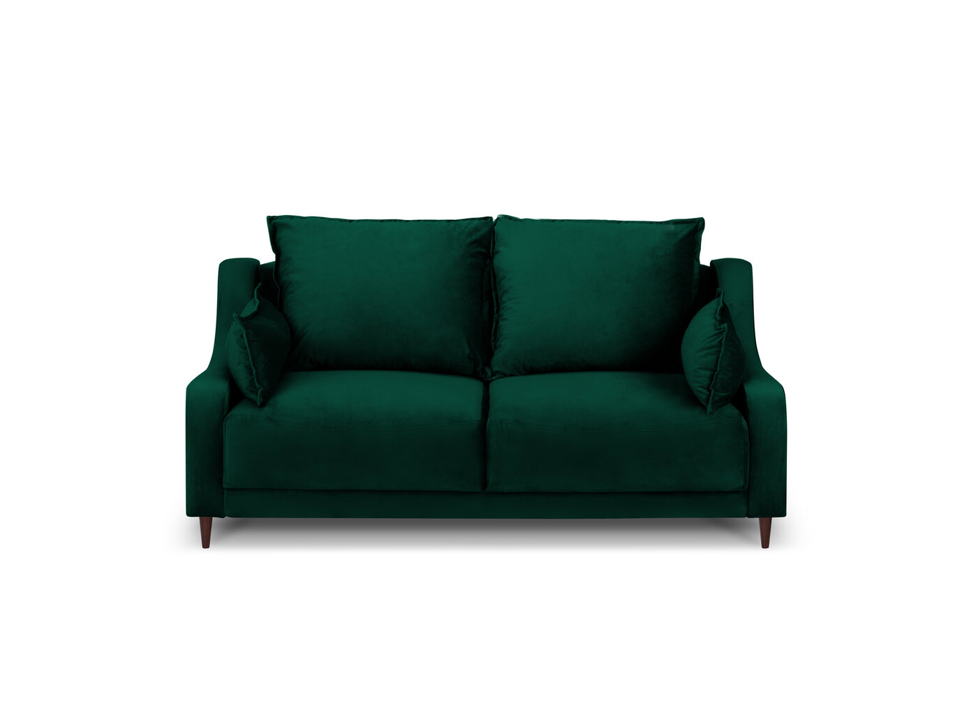 Dvivietė aksominė sofa Mazzini Sofas Freesia, tamsiai žalia kaina ir informacija | Sofos | pigu.lt