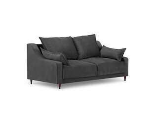 Двухместный бархатный диван Mazzini Sofas Freesia, темно-серый цена и информация | Диваны | pigu.lt