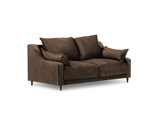 Dvivietė aksominė sofa Mazzini Sofas Freesia, ruda kaina ir informacija | Sofos | pigu.lt
