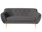 Dvivietė aksominė sofa Mazzini Sofas Amelie, pilka/ruda