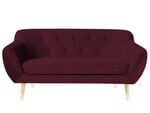 Dvivietė aksominė sofa Mazzini Sofas Amelie, raudona/ruda