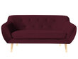 Dvivietė aksominė sofa Mazzini Sofas Amelie, raudona/ruda kaina ir informacija | Sofos | pigu.lt