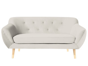 Dvivietė aksominė sofa Mazzini Sofas Amelie, kreminė/ruda kaina ir informacija | Sofos | pigu.lt