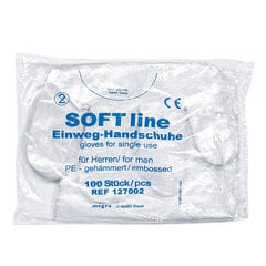 Перчатки полиэтиленовые одноразовые Softline, размер L, 100 шт. цена и информация | Первая помощь | pigu.lt