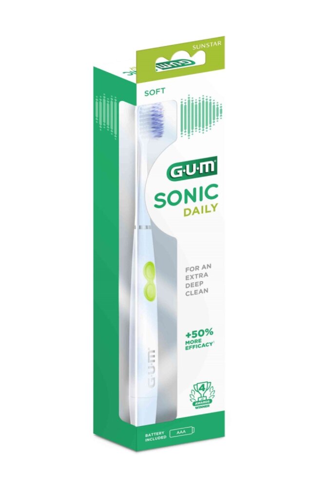 GUM (4100) ActiVital Sonic цена и информация | Elektriniai dantų šepetėliai | pigu.lt