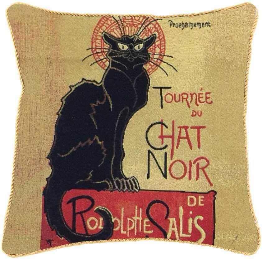 Dekoratyvinis pagalvėlės užvalkalas Signare Tournee Du Chat Noir kaina ir informacija | Dekoratyvinės pagalvėlės ir užvalkalai | pigu.lt