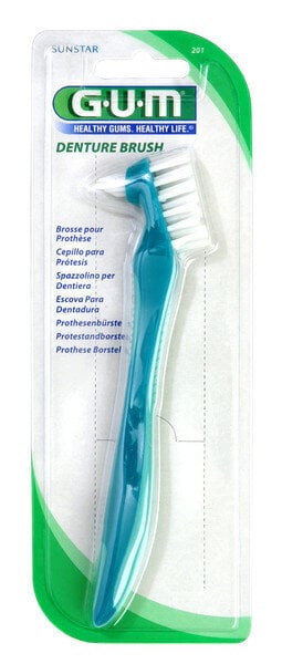 Dantų šepetėlis Denture Brush (spec. d/š protezams valyti) GUM® (201) цена и информация | Dantų šepetėliai, pastos | pigu.lt