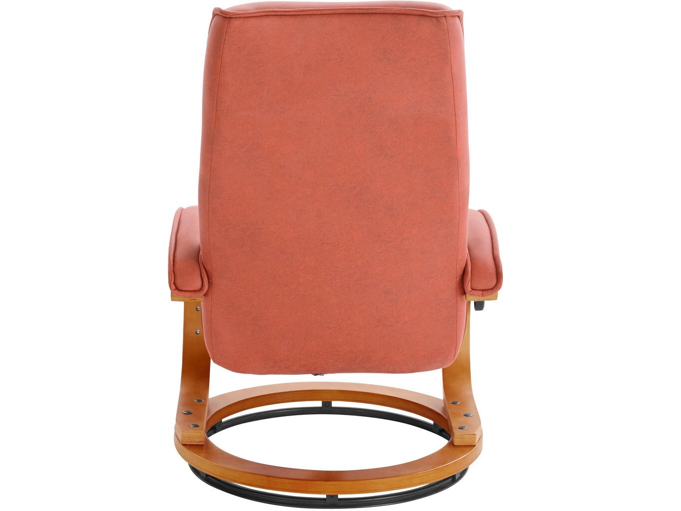 Fotelis su pakoju Notio Living Lilo, oranžinis kaina ir informacija | Svetainės foteliai | pigu.lt